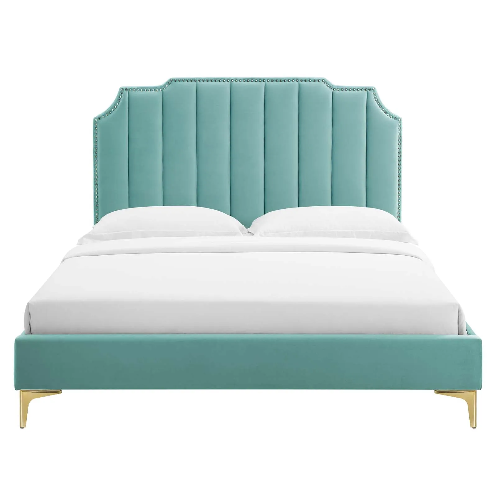 Colette Performance Velvet Platform Bed by Modway