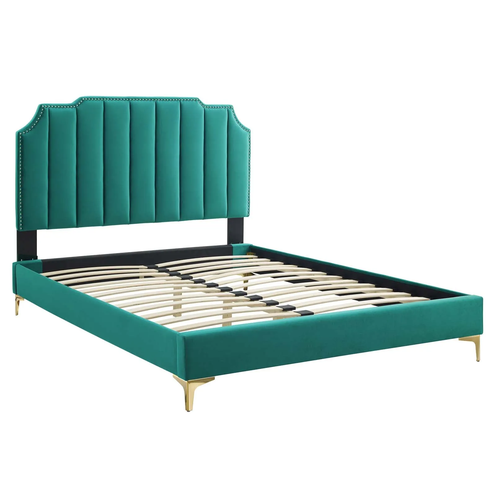 Colette Performance Velvet Platform Bed by Modway