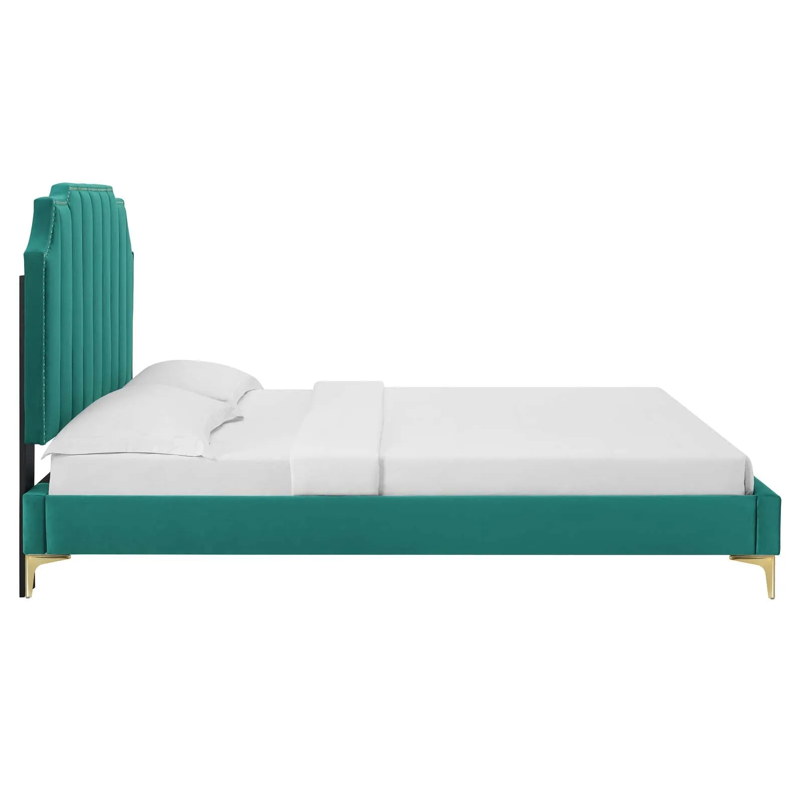 Colette Performance Velvet Platform Bed by Modway