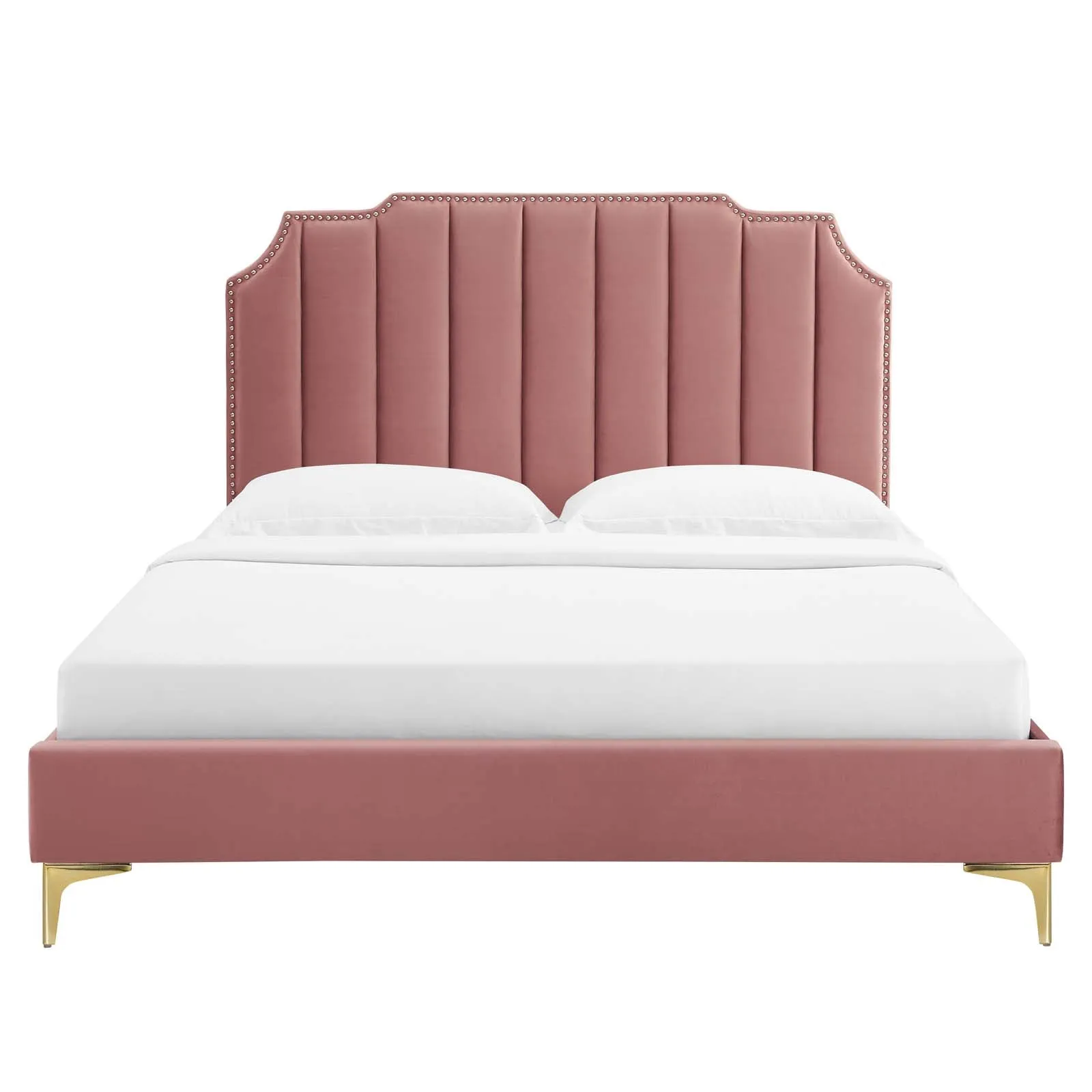 Colette Performance Velvet Platform Bed by Modway