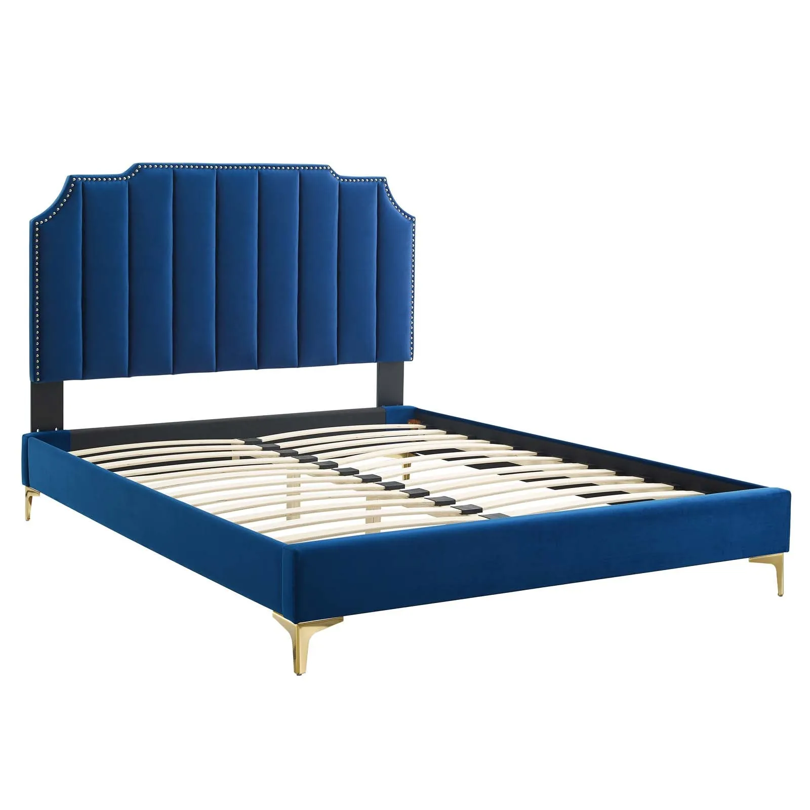 Colette Performance Velvet Platform Bed by Modway