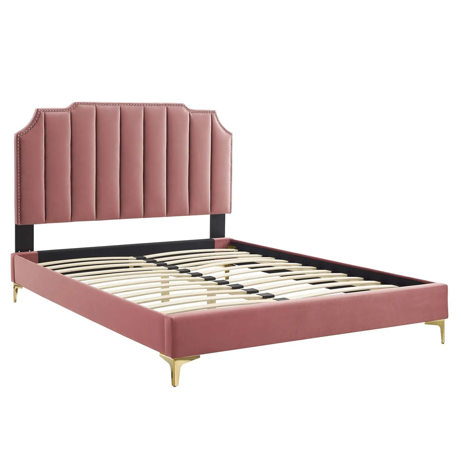 Colette Performance Velvet Platform Bed by Modway