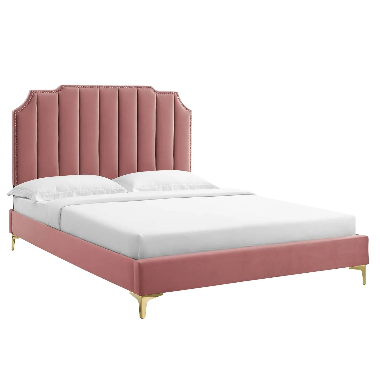 Colette Performance Velvet Platform Bed by Modway