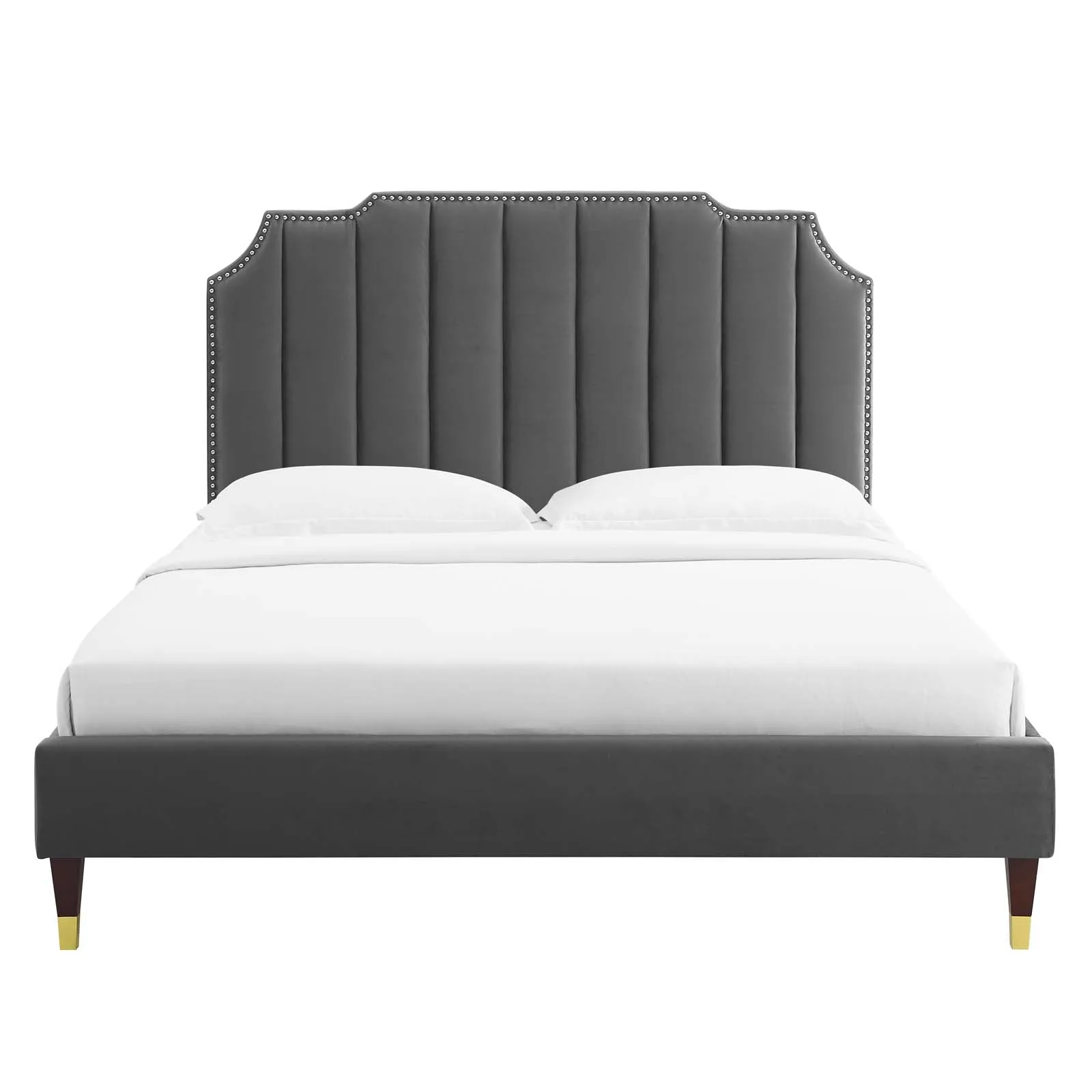 Colette Performance Velvet Platform Bed by Modway