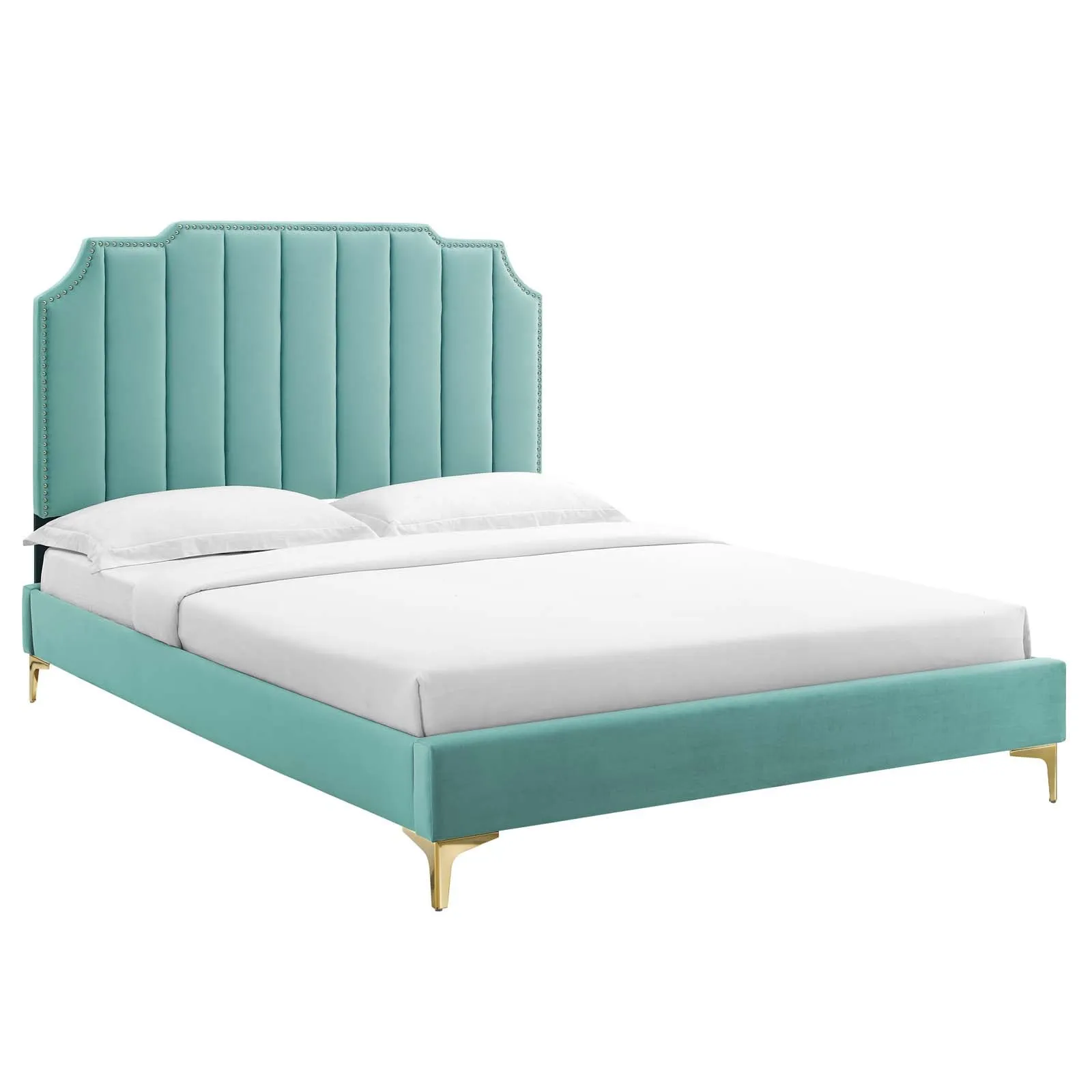 Colette Performance Velvet Platform Bed by Modway