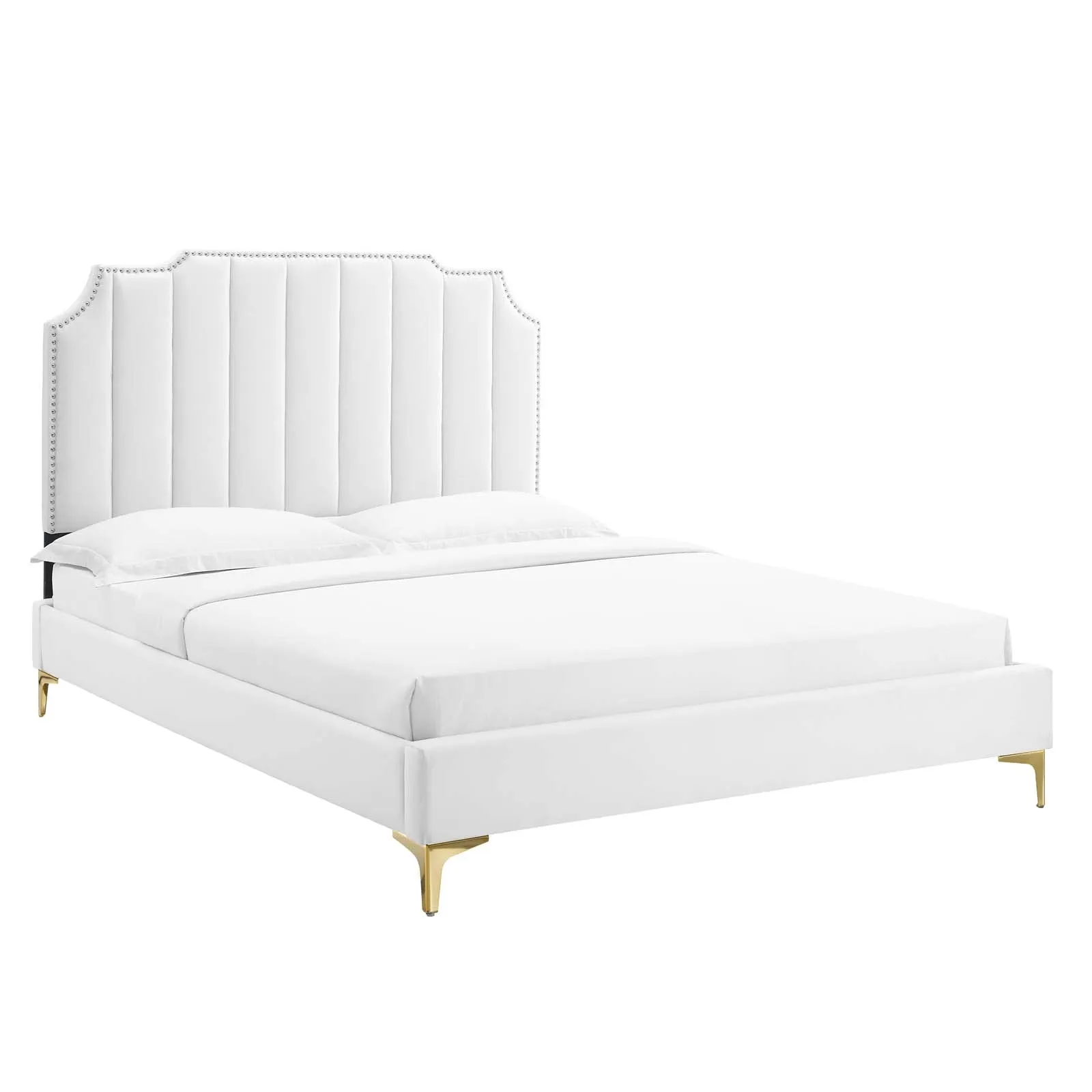 Colette Performance Velvet Platform Bed by Modway