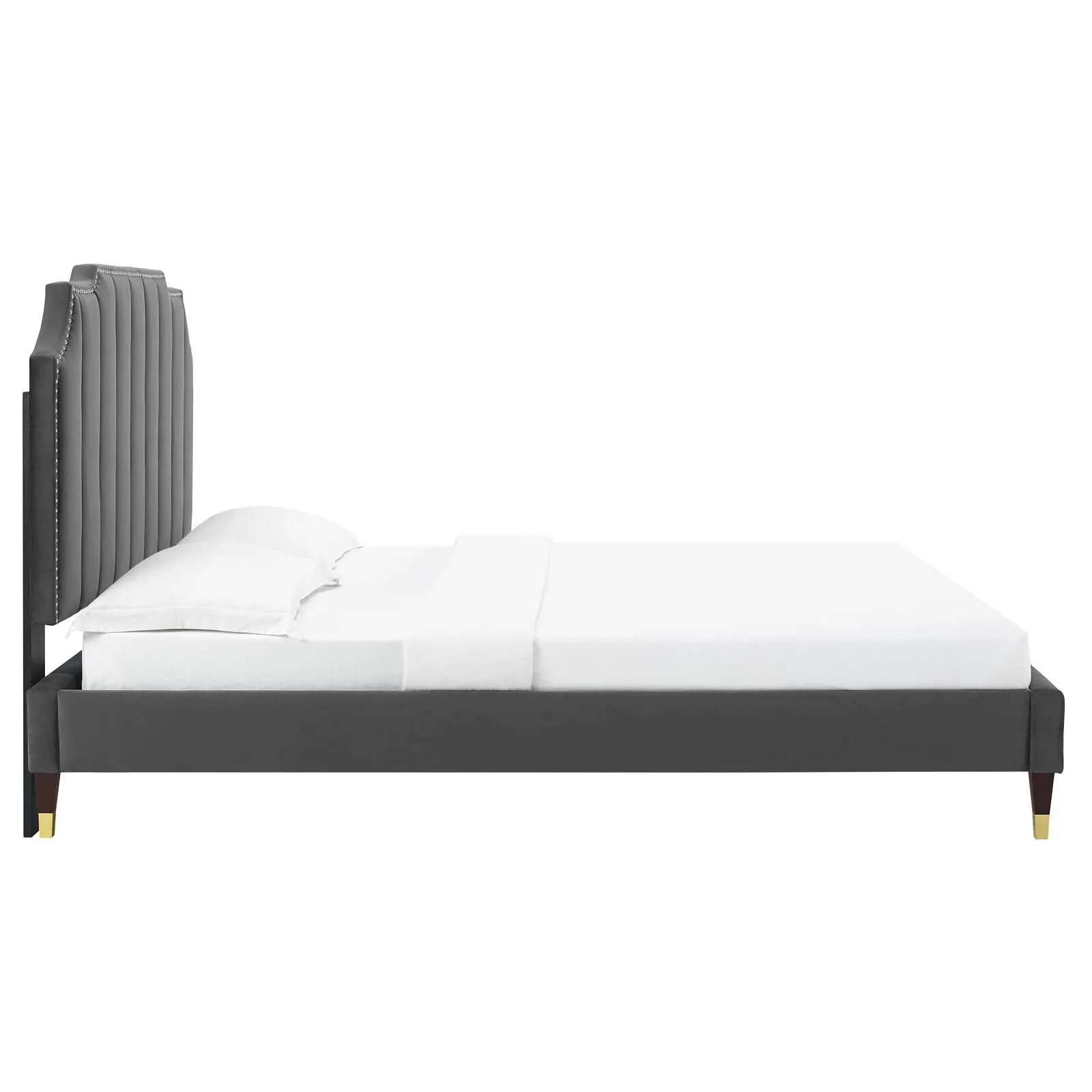 Colette Performance Velvet Platform Bed by Modway