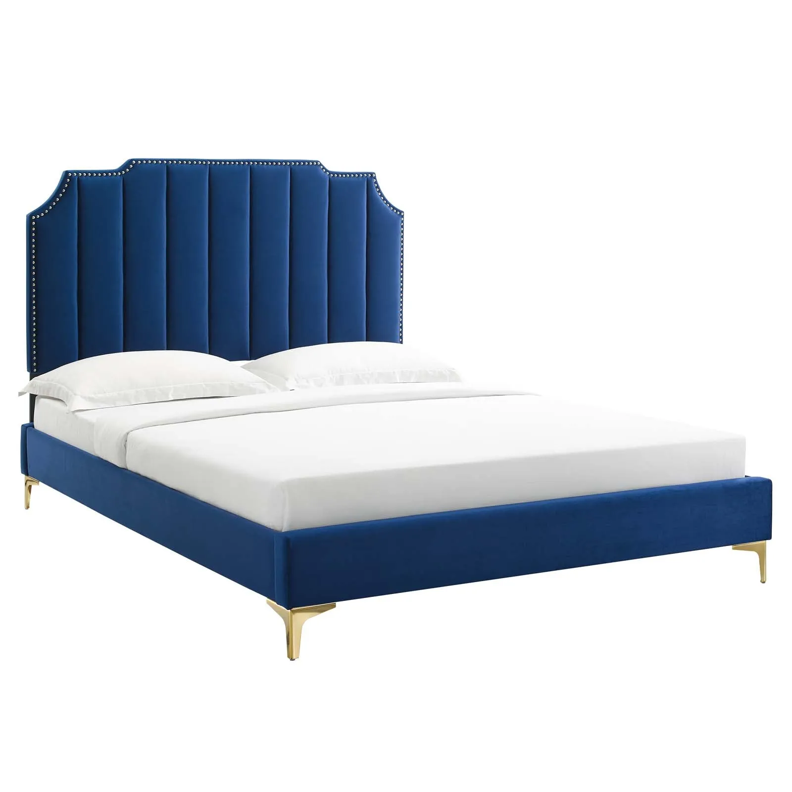 Colette Performance Velvet Platform Bed by Modway