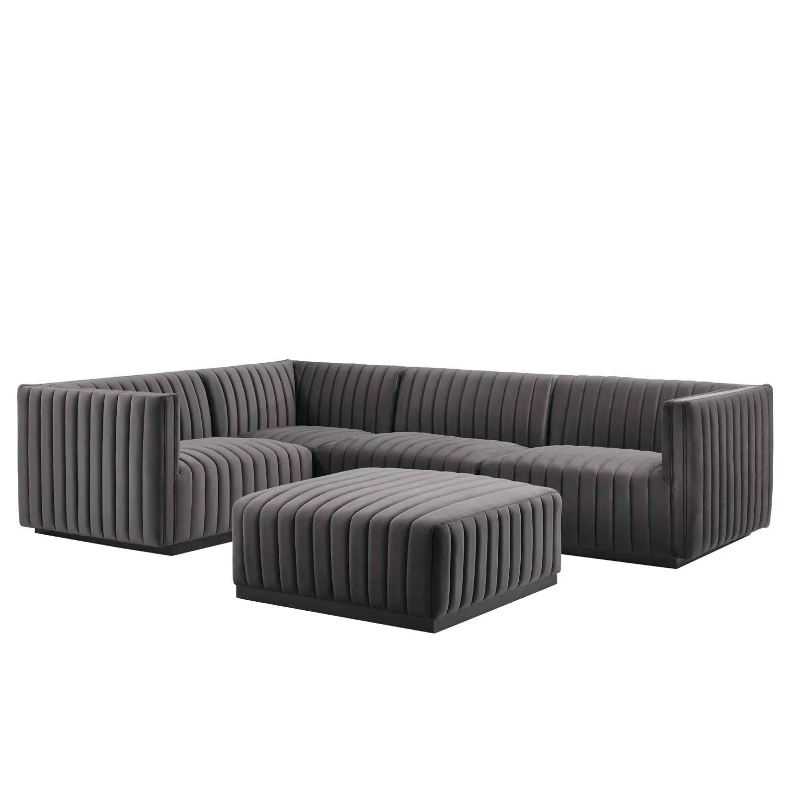 Conjure Channel Tufted Performance Velvet 5-Piece Sectional by Modway