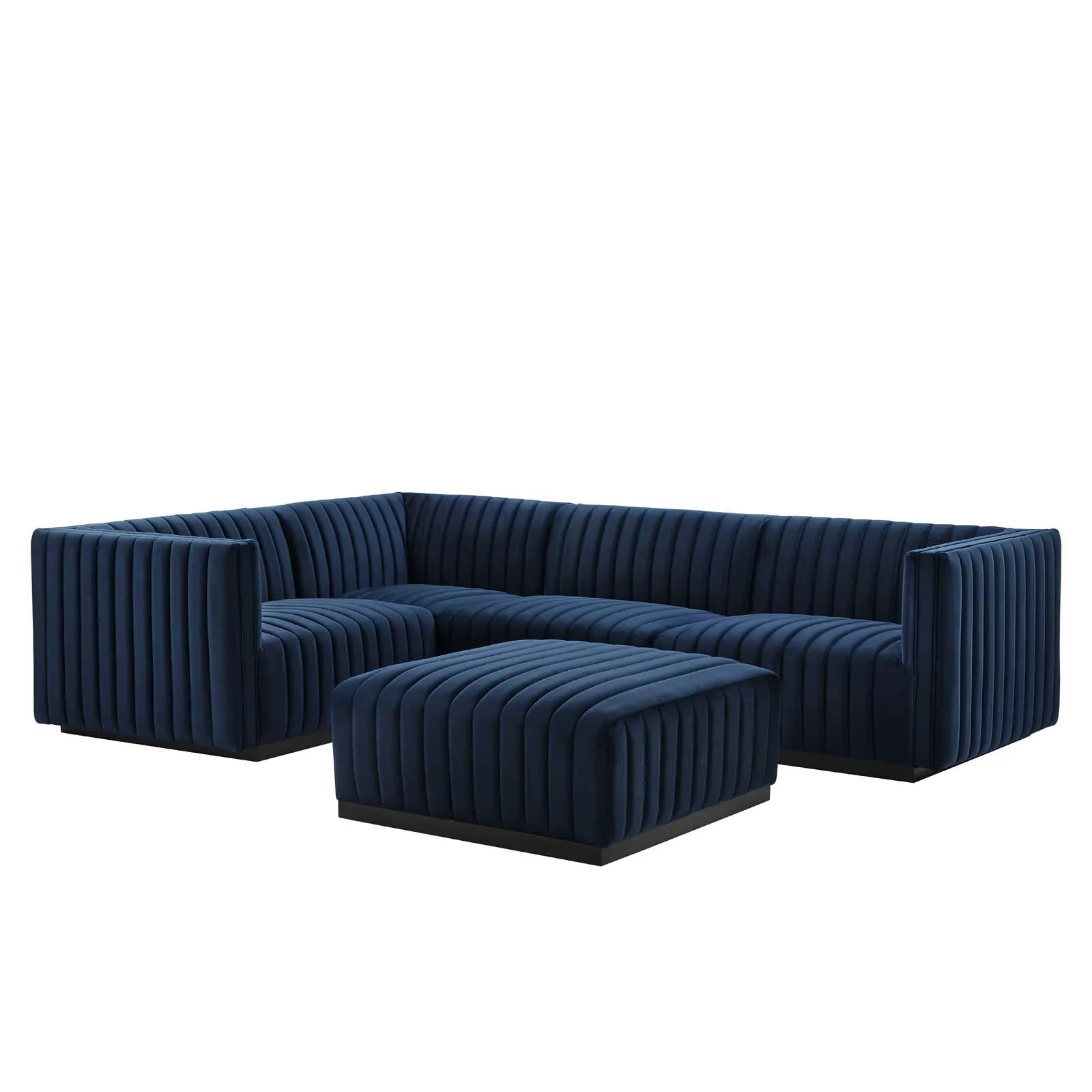 Conjure Channel Tufted Performance Velvet 5-Piece Sectional by Modway