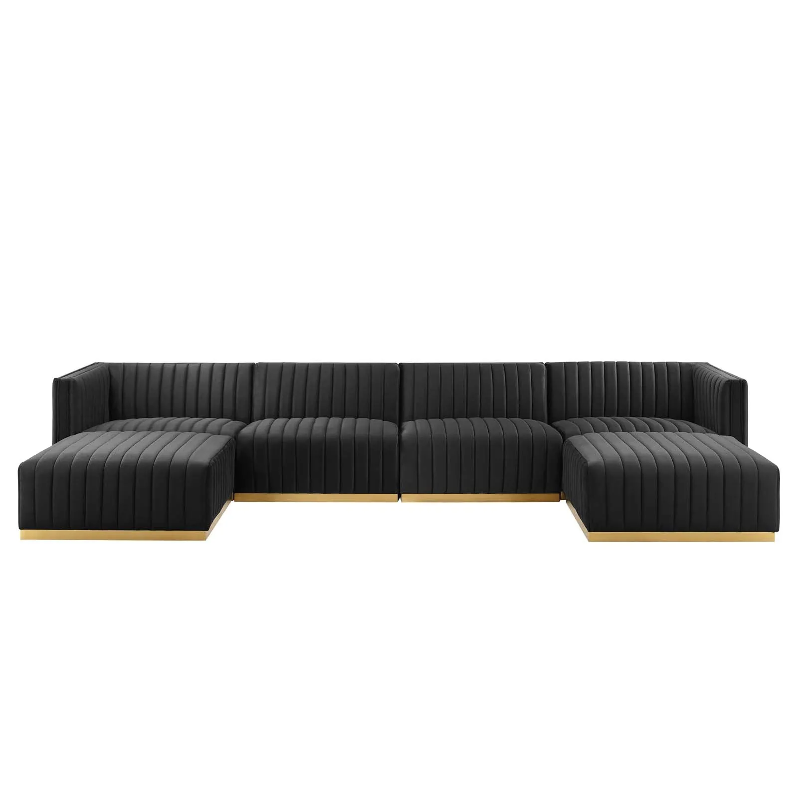 Conjure Channel Tufted Performance Velvet 6-Piece Sectional by Modway