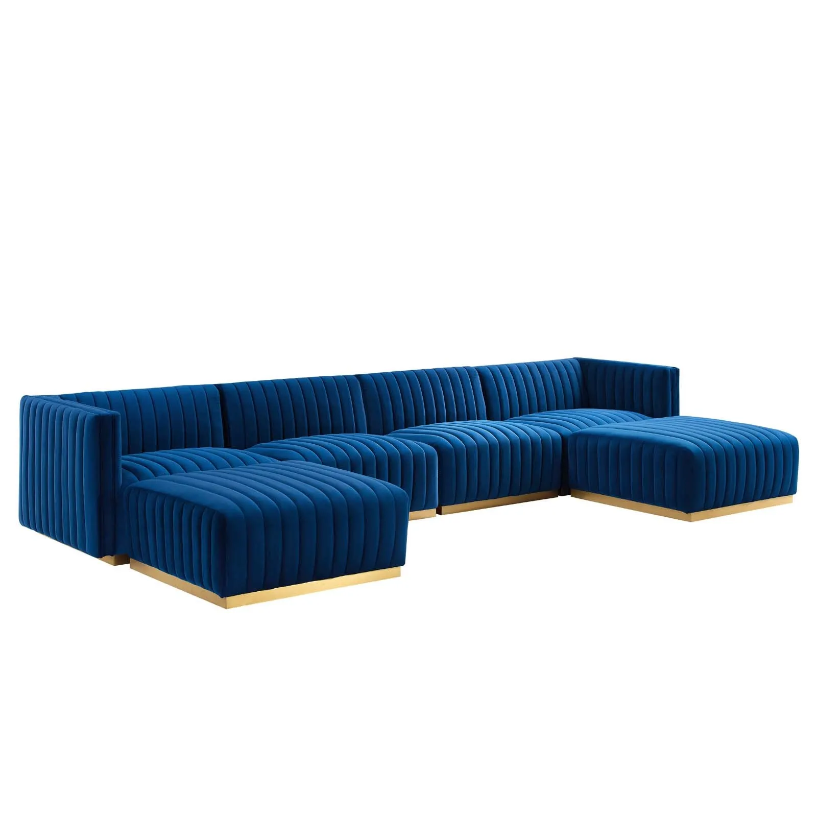 Conjure Channel Tufted Performance Velvet 6-Piece Sectional by Modway