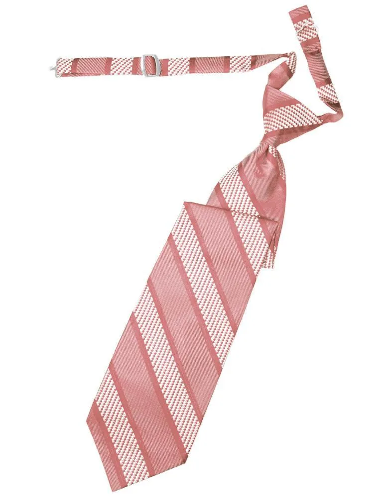 Coral Venetian Stripe Necktie