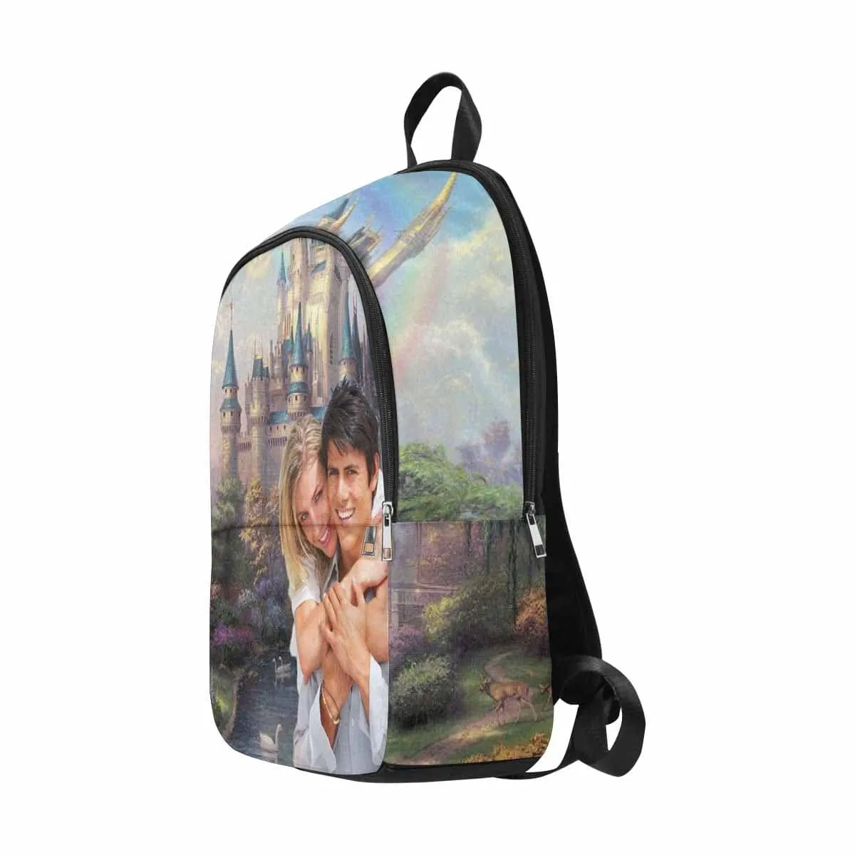 Custom Couple Face Fairy Tale Castle Backpack