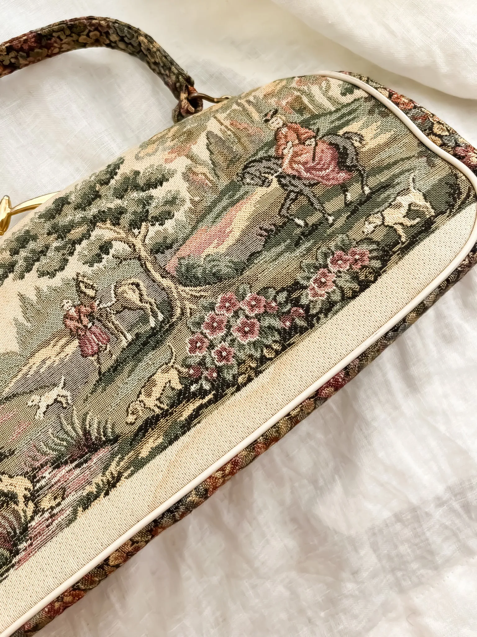 Darling 1960's Italian Textile Bag by La Marquise