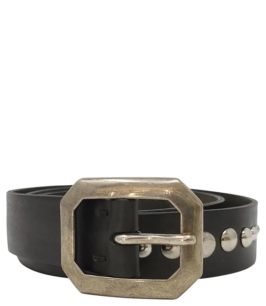 Dk Green Leather Belt