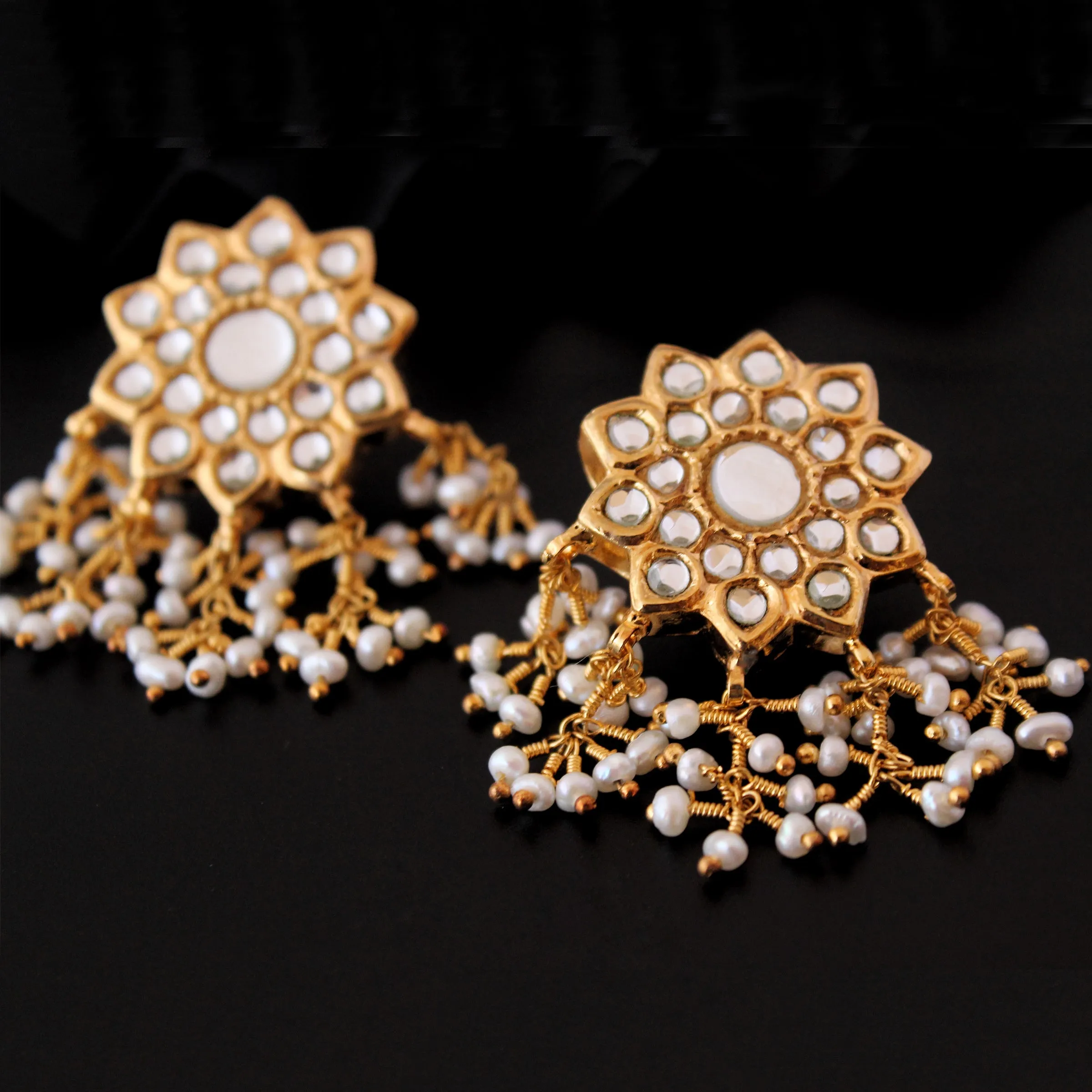 Earrings in Kundan