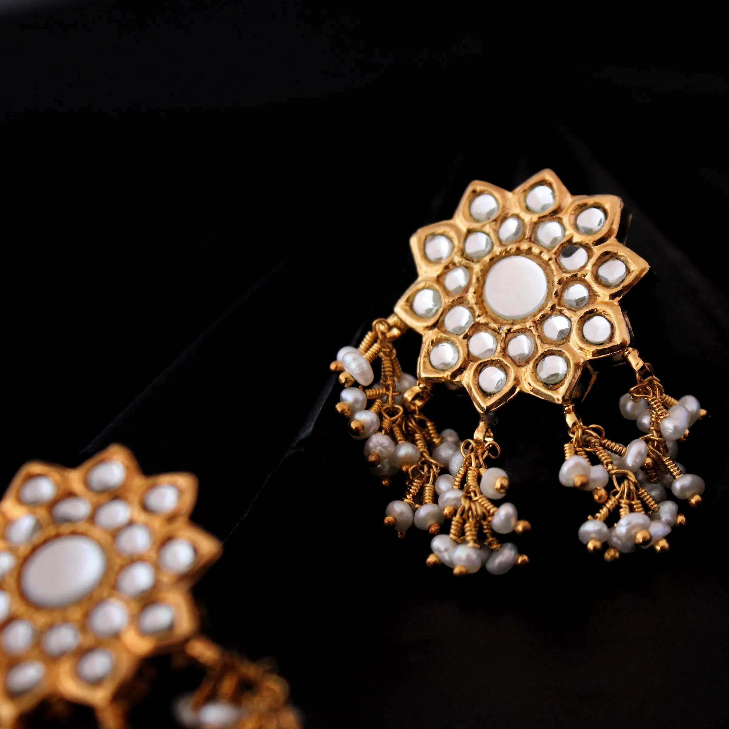 Earrings in Kundan