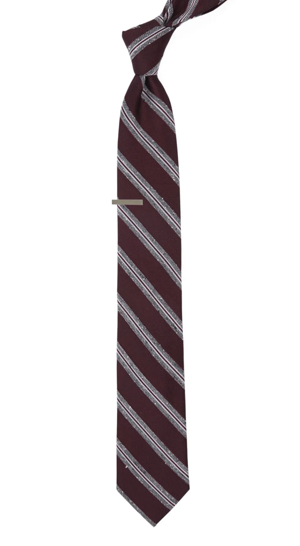 Edison Stripe Burgundy Tie