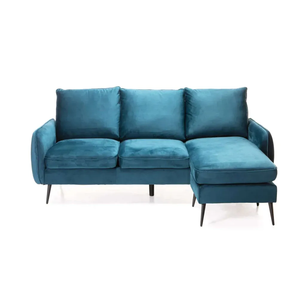 ELLA VELVET CORNER CHAISE