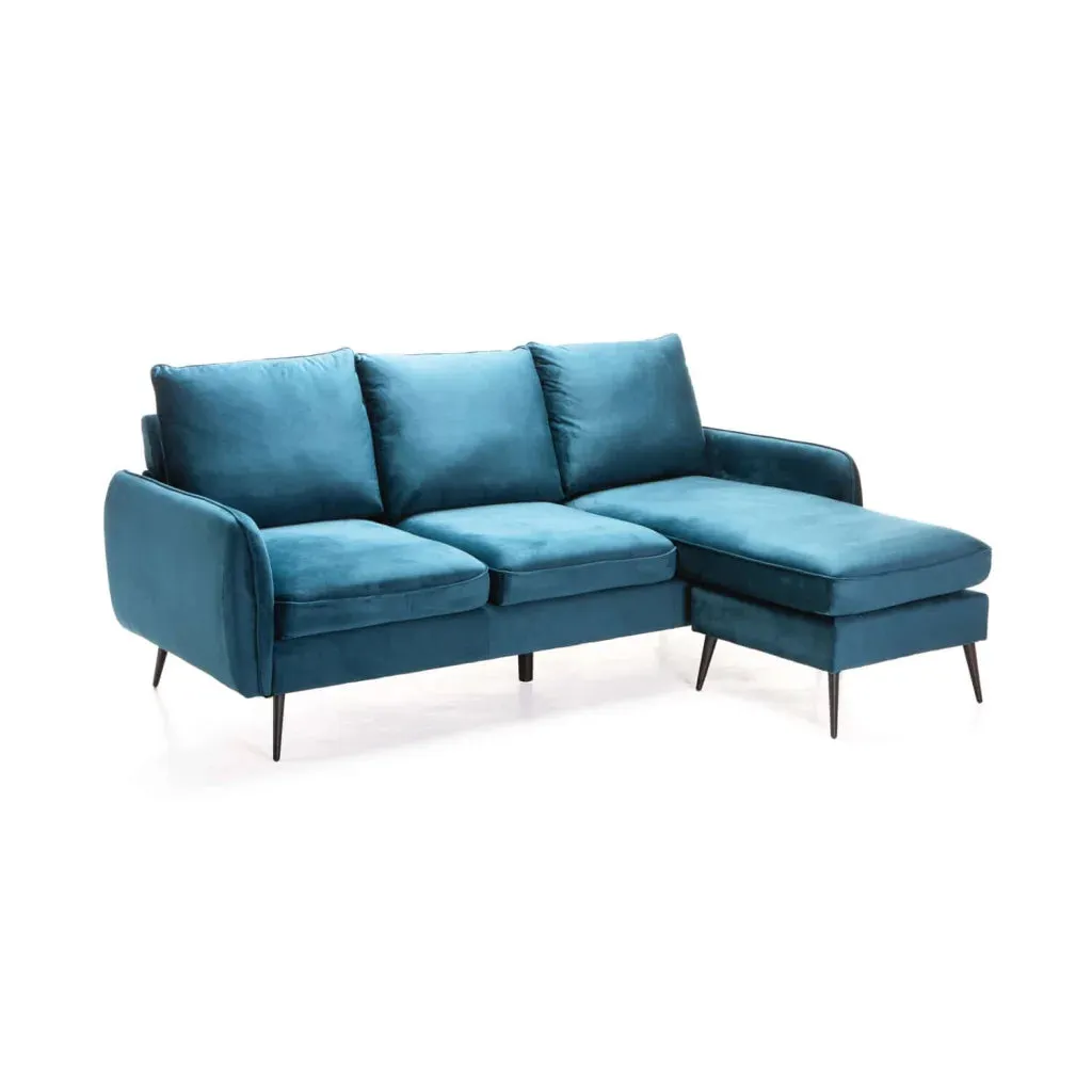 ELLA VELVET CORNER CHAISE