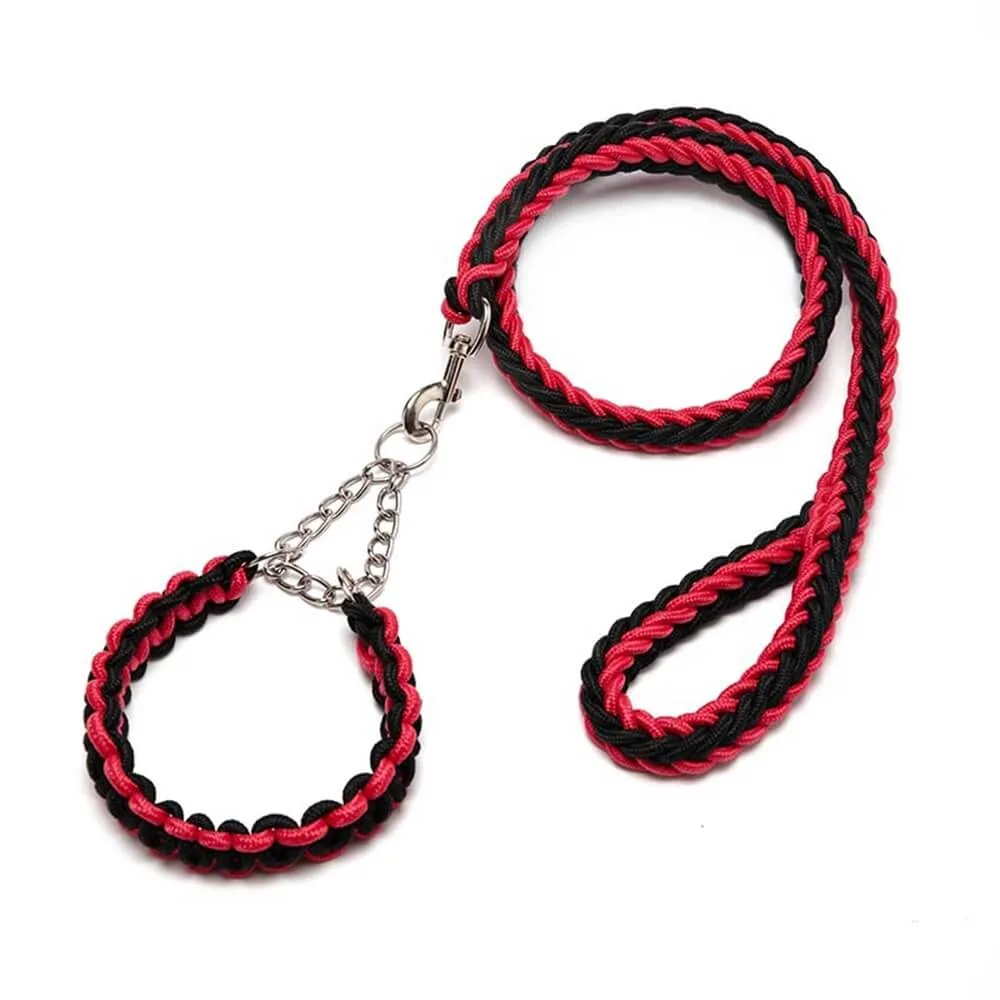 Explosion-Proof Nylon Braided Dog Leash and Collar