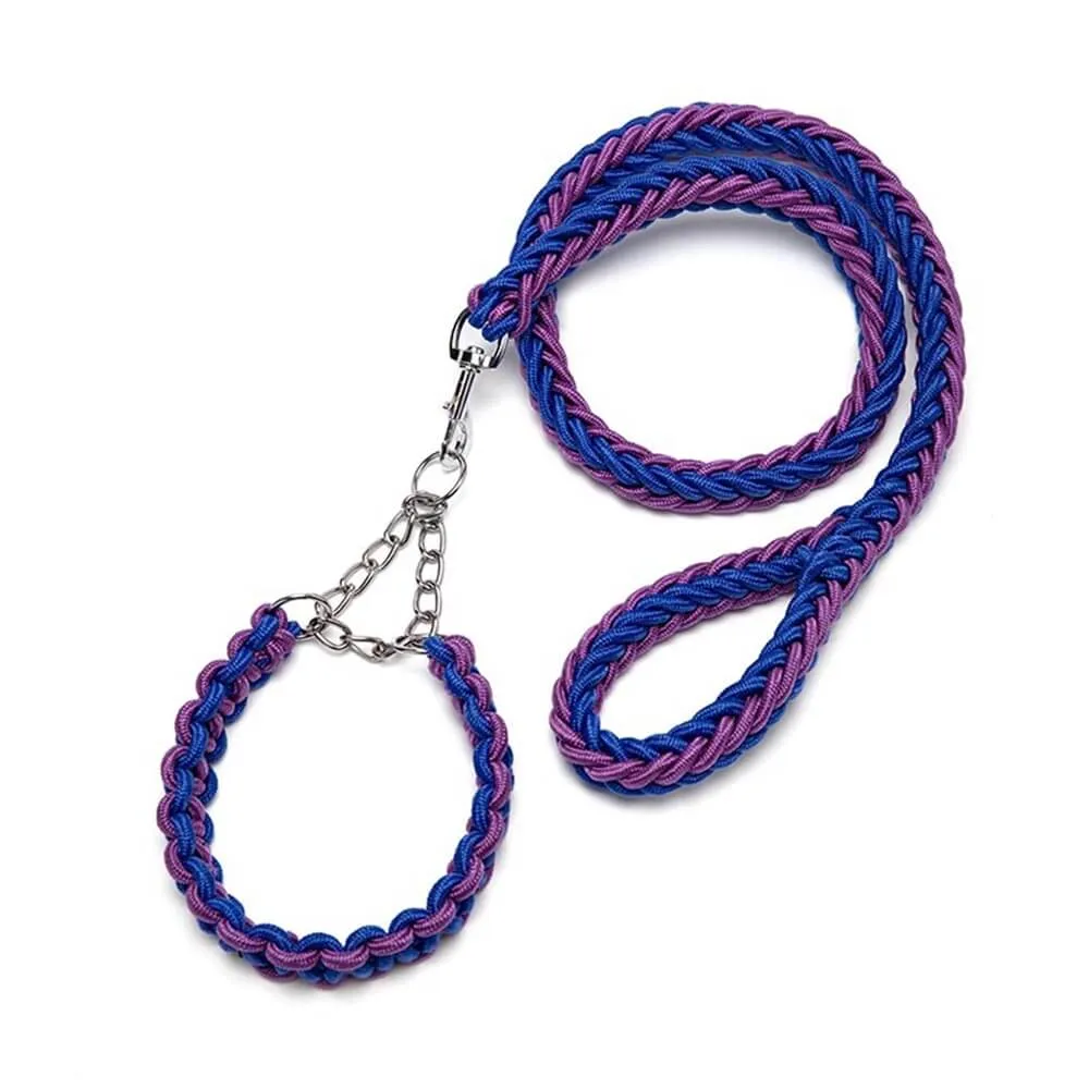 Explosion-Proof Nylon Braided Dog Leash and Collar