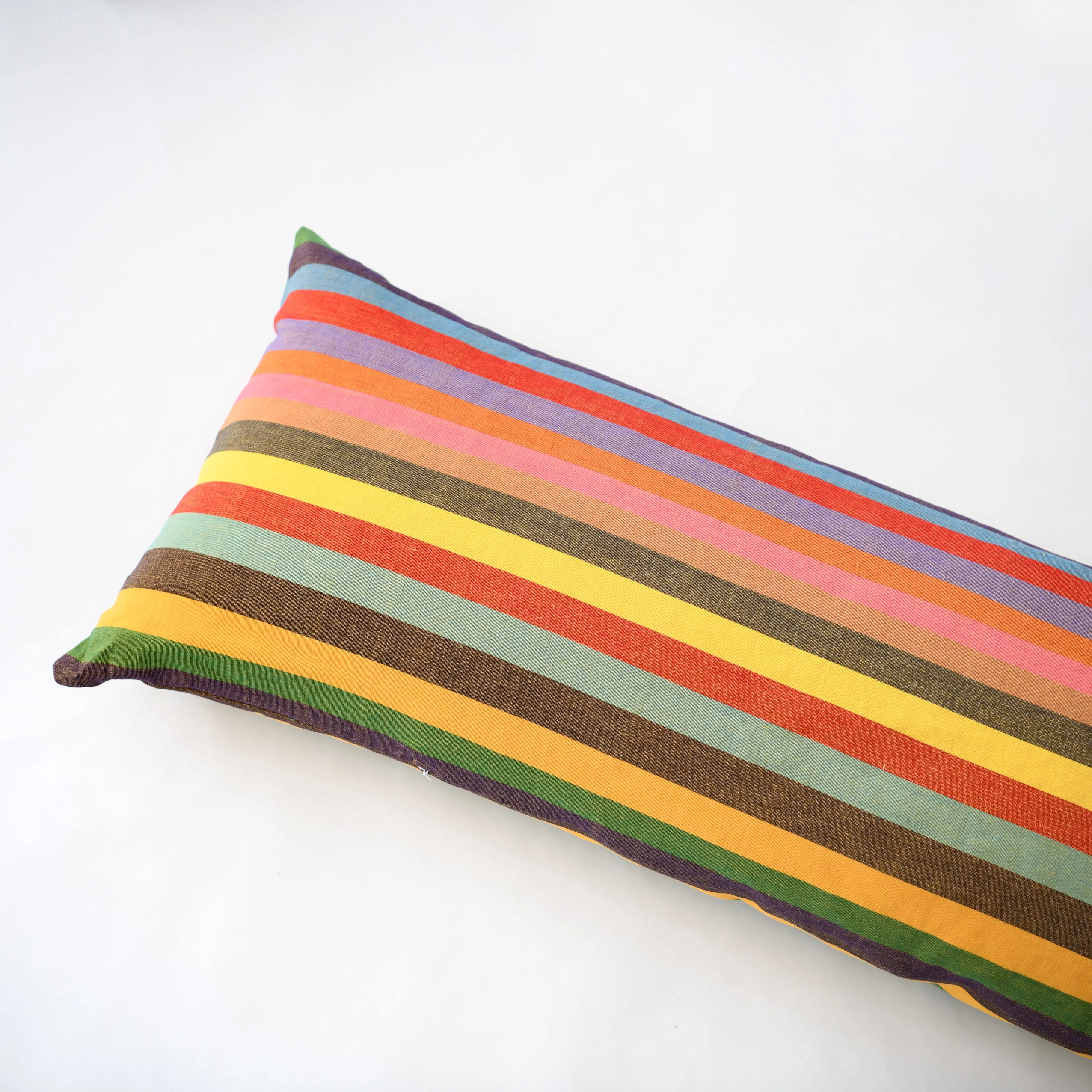 Fiesta Horizontal Stripe Cotton Bolster Pillow - 20" x 58"