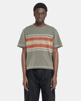 Flatlock Stripe T-Shirt in Olive