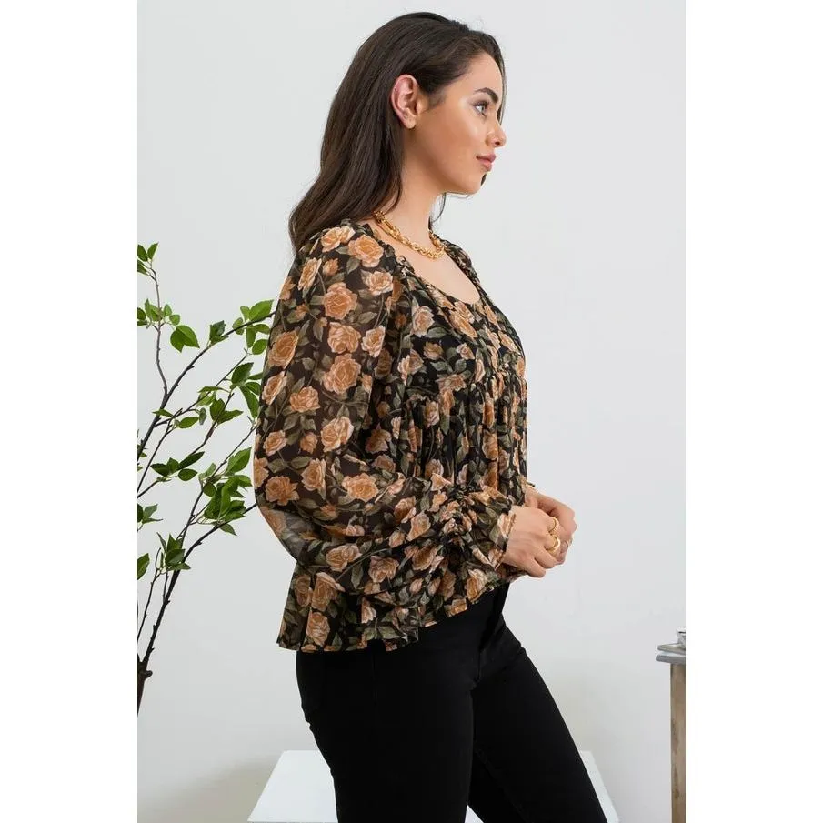 Floral Babydoll Blouse