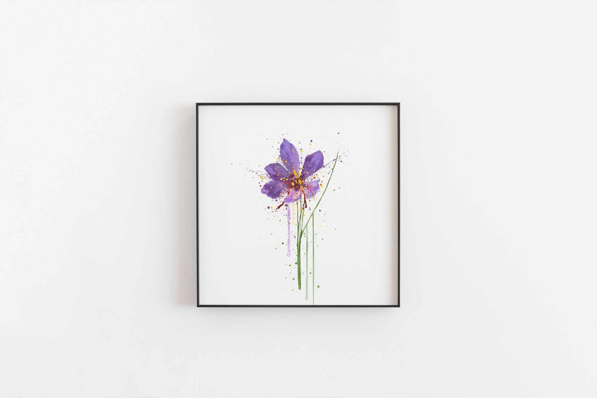 Flower Wall Art Print ‘Saffron’