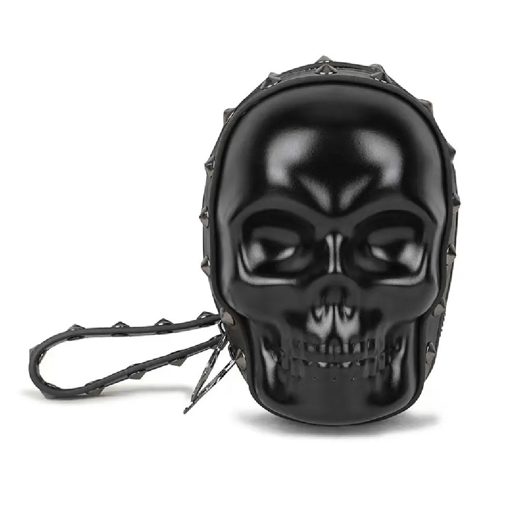 Frank- the Death Skull Phone Accessory Wrist Bag with Studs