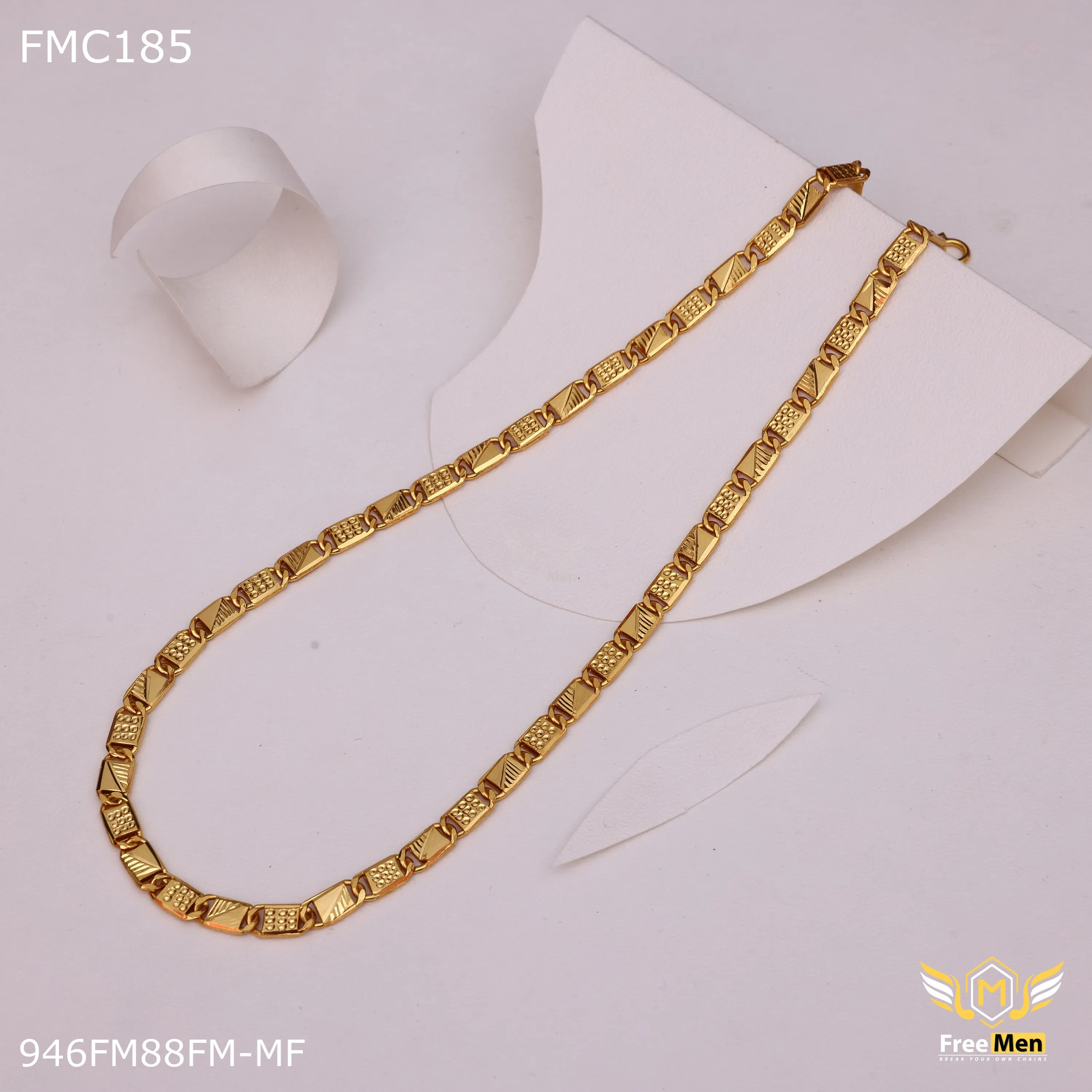 Freemen Best Plain Nawabi OBO chain for Men - FMC185