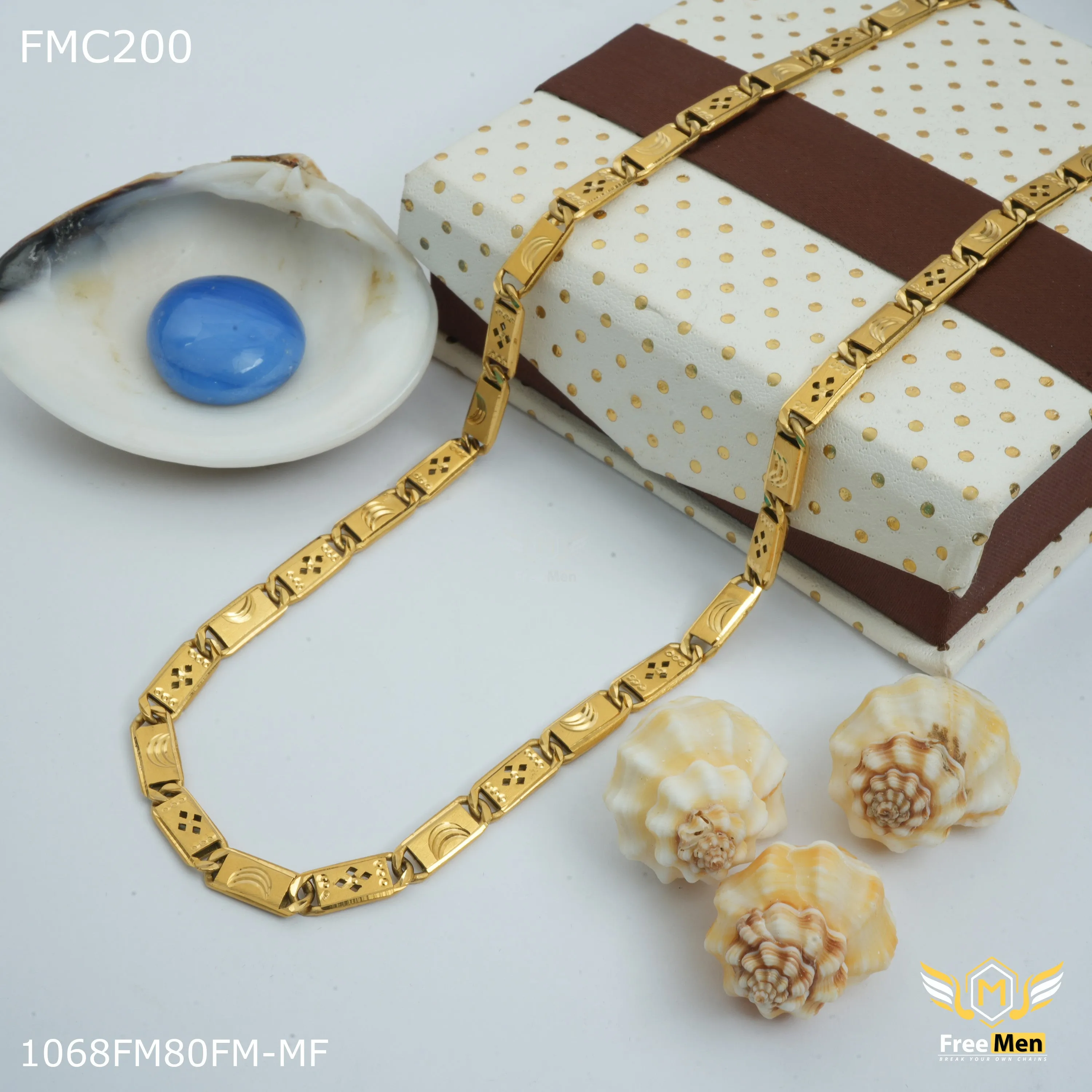 Freemen flower cutting IPG plating Chain for Man - FMC200