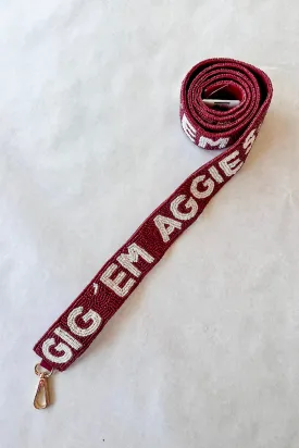 Gig Em Aggies Beaded Strap