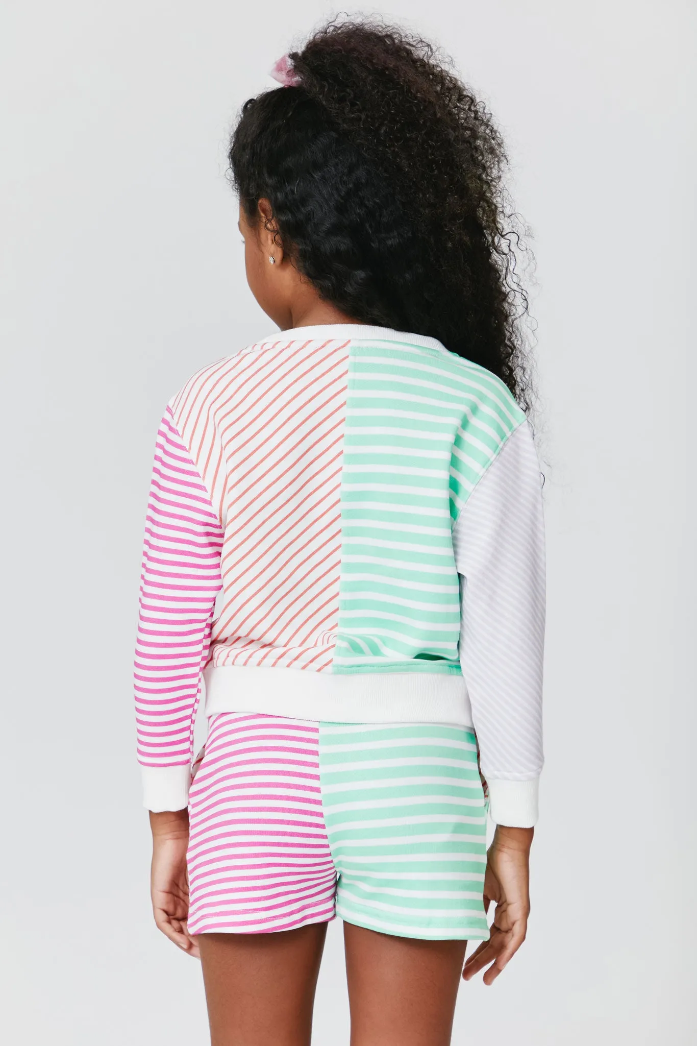 Girls Split Crew in Secondary Stripe