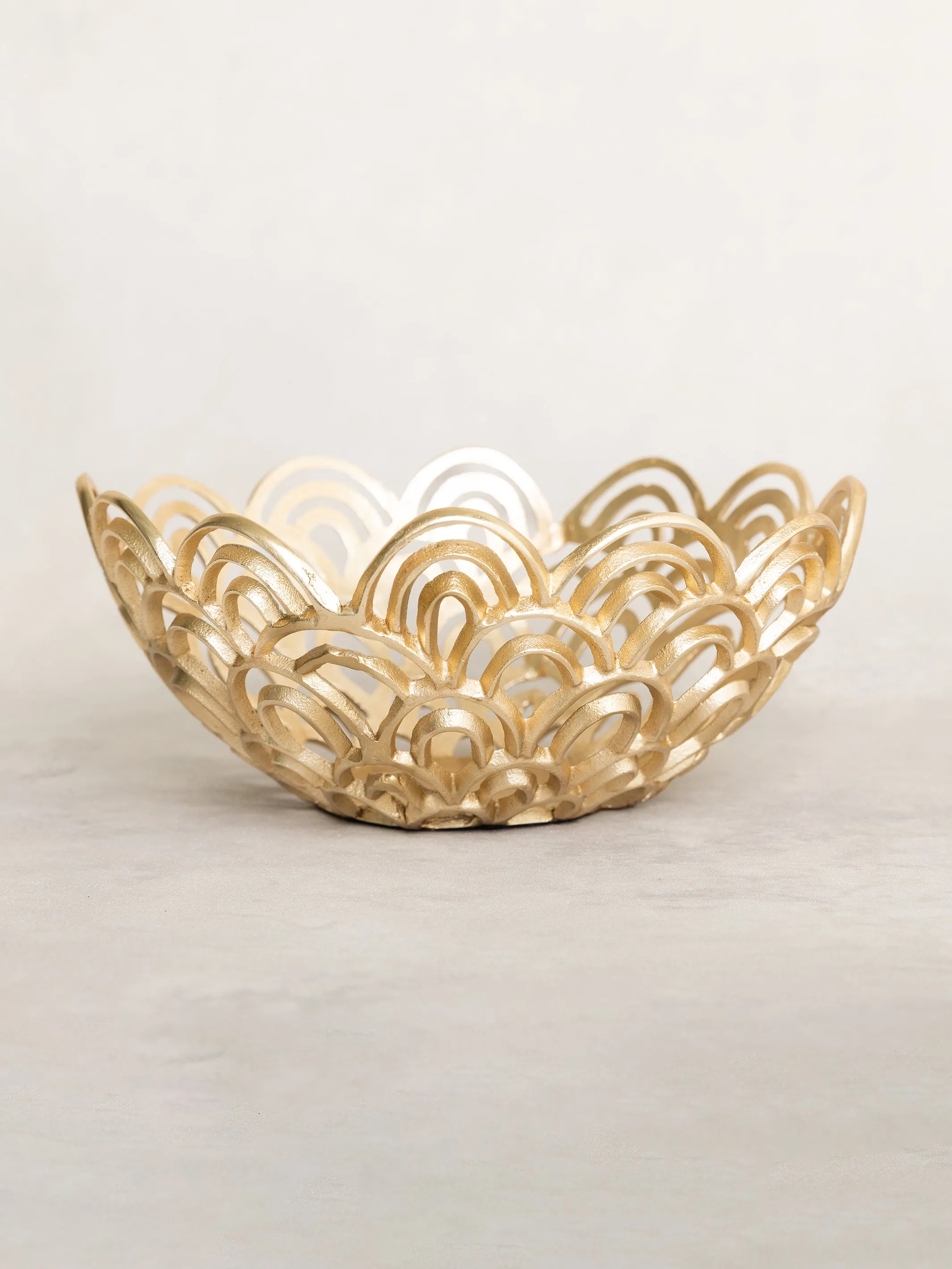 Gold Scalloped Bowl