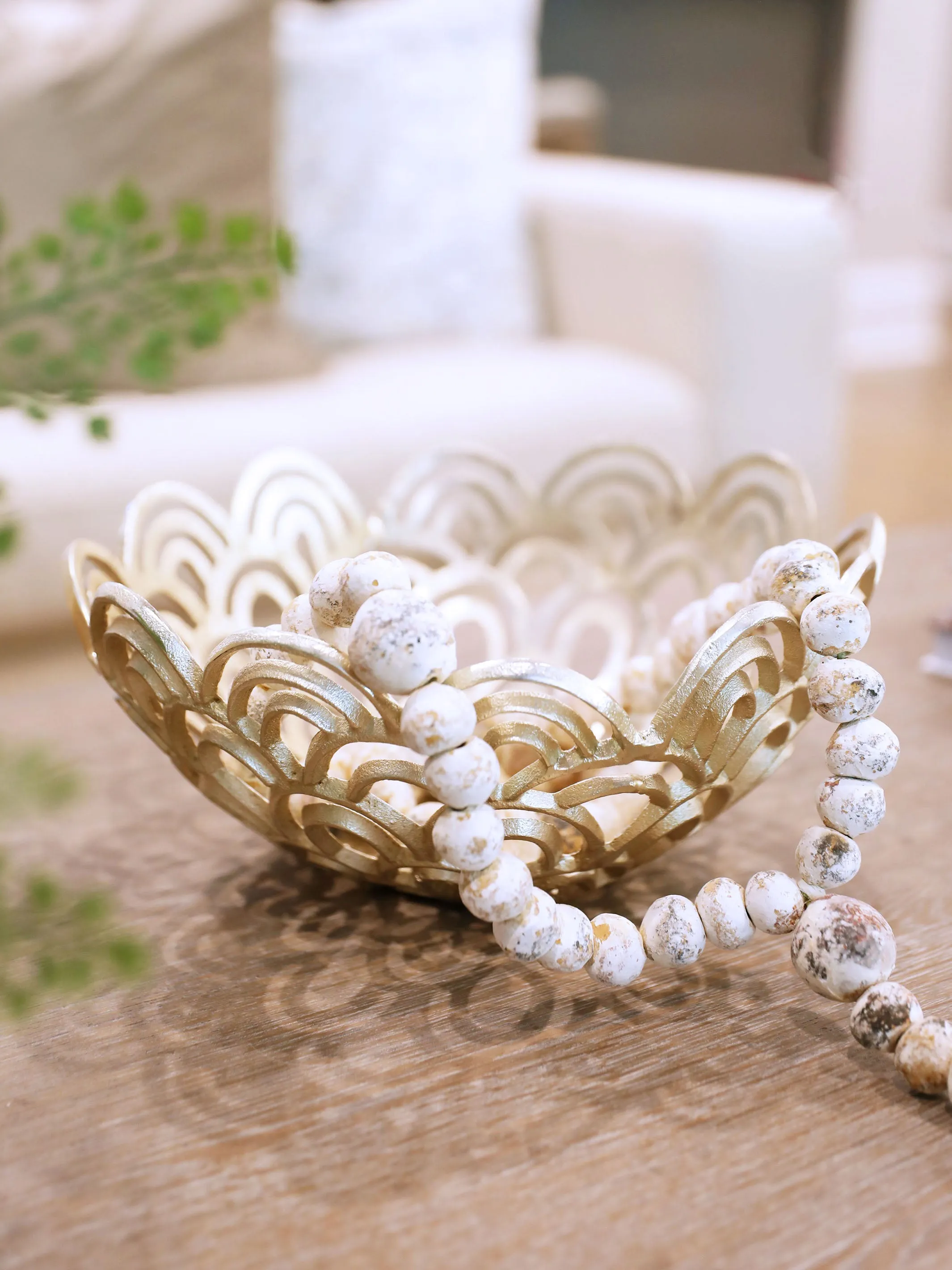 Gold Scalloped Bowl