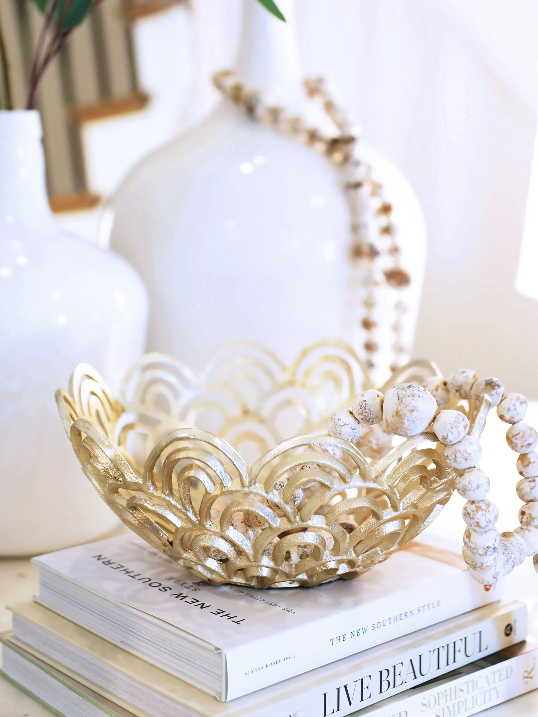 Gold Scalloped Bowl