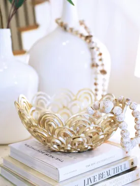 Gold Scalloped Bowl