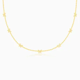 Golden Butterfly Studded Affair Necklace