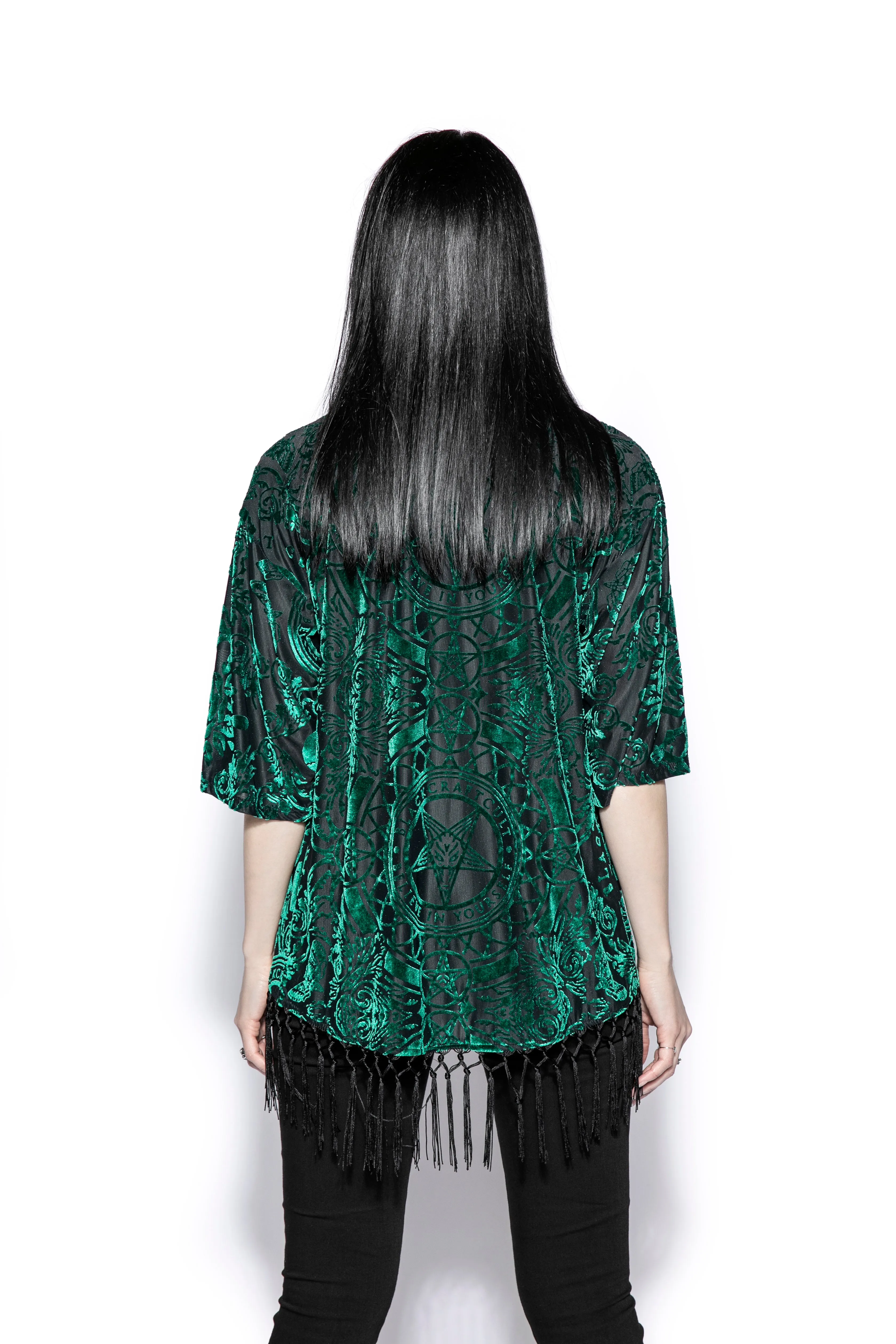 Green Baroque - Velvet Kimono