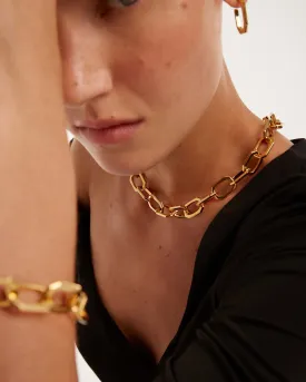 GRID 2 Large Signature Chain Gold Necklace