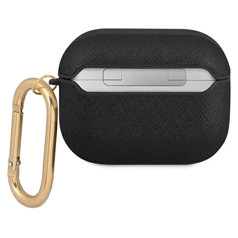 Guess Script Metal Collection Case for Airpods 3 Black Saffiano - GUA3SASMK