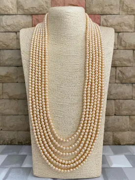 Handcrafted Multi Layered Beaded Pearls Necklace For Men And Woman