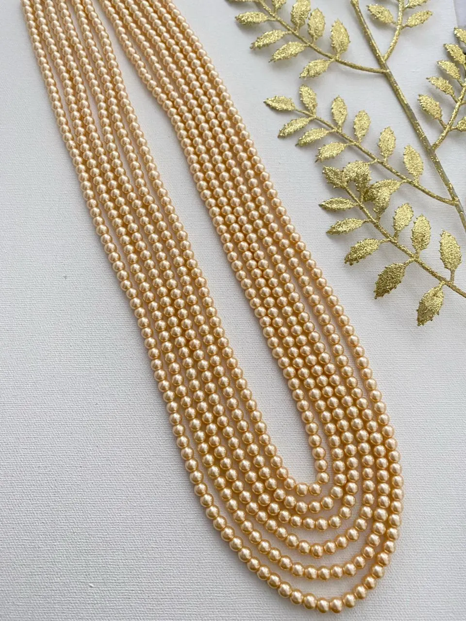 Handcrafted Multi Layered Beaded Pearls Necklace For Men And Woman