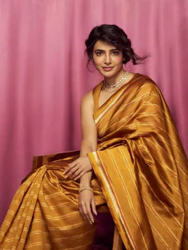 Heer Chevron Mustard Saree