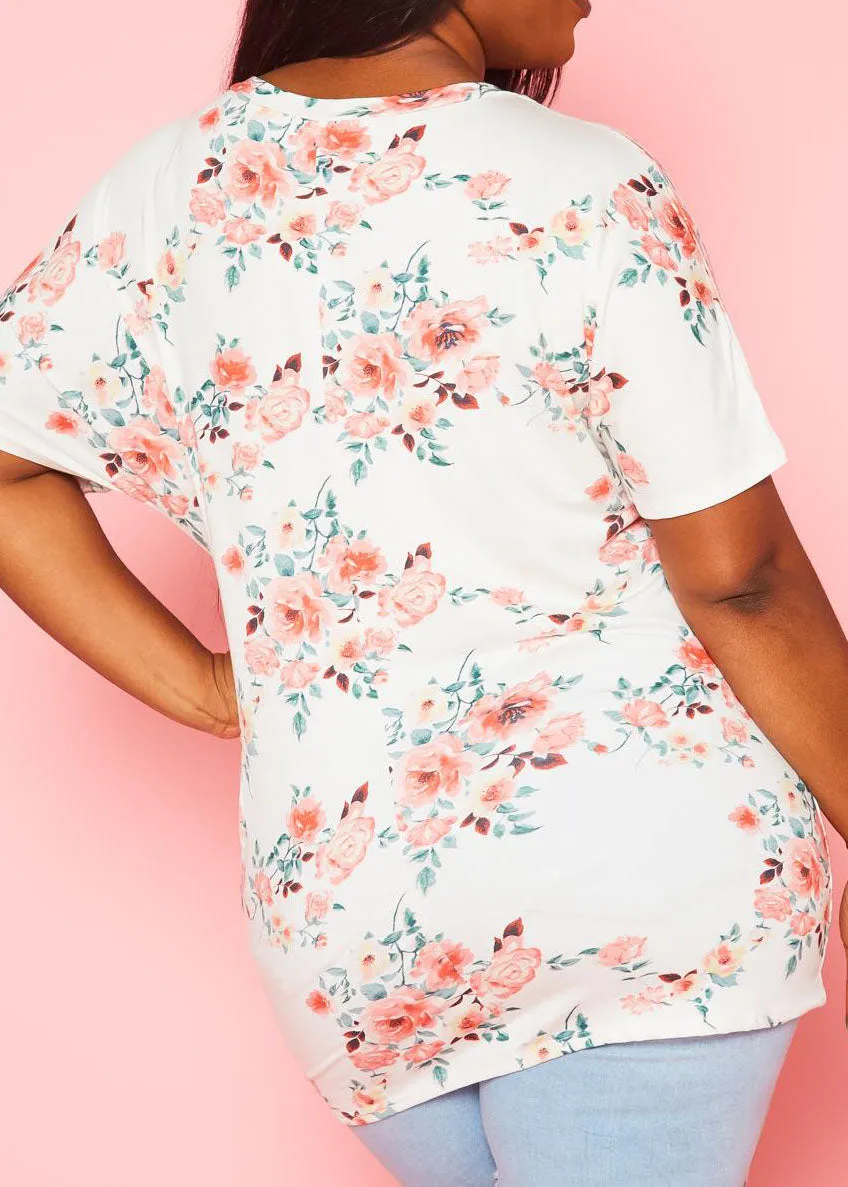 Hi Curvy Plus Size Women Floral Relaxed Fit Top