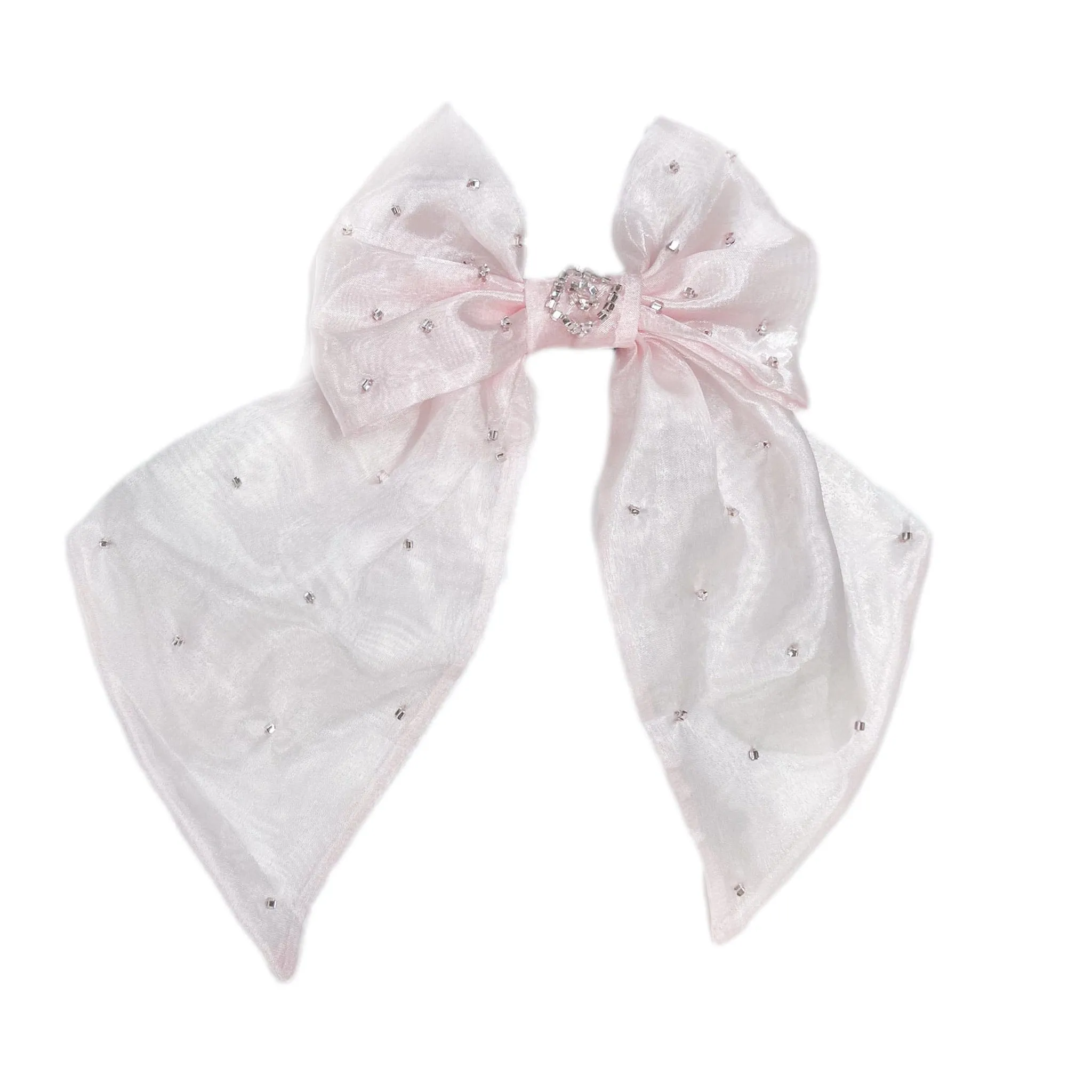 Juliette Pink Organza Hair Bow