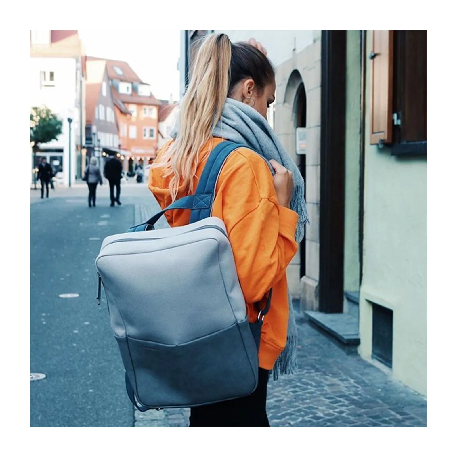 KAPTEN & SON BACKPACK STOCKHOLM GREY BLUE 4251145241421